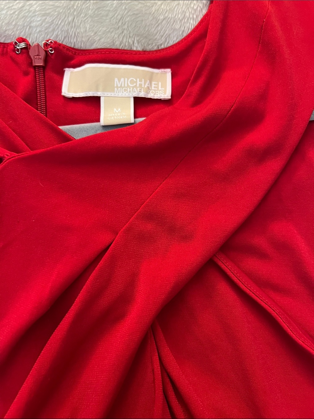MICHAEL Michael Kors Bright Red Wrapped Front Dress